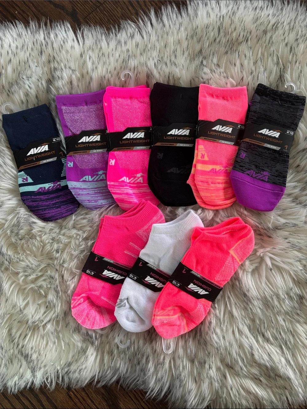 NWT 9 Avia No-Show Athletic Socks Bundle